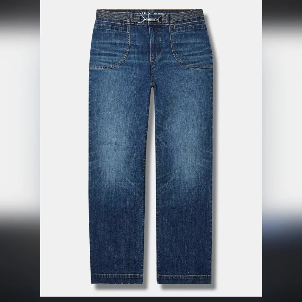 Torrid casual high rise wide leg stretch blue denim jeans size 16T